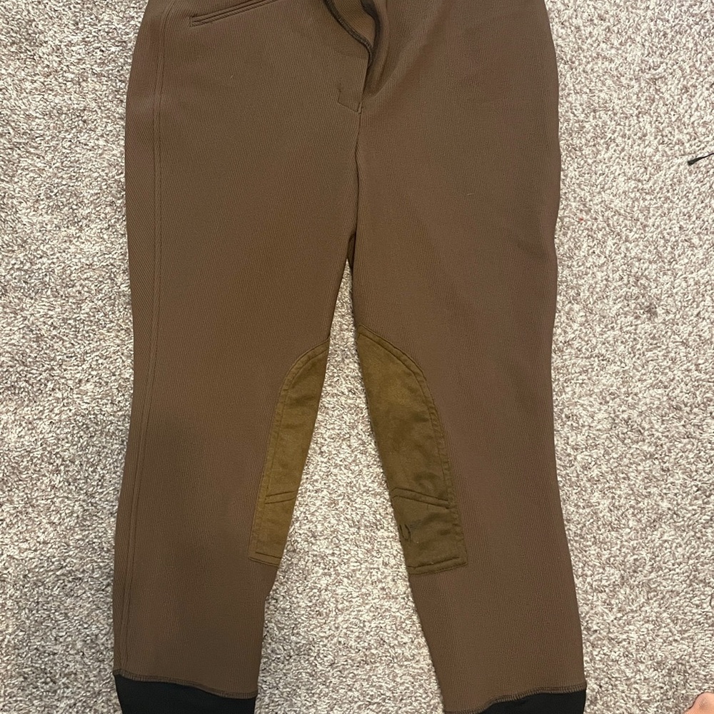 TuffRider Equestrian Brown Breeches with knee patch